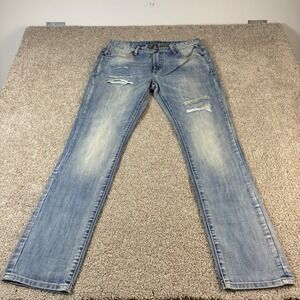 American Rag Jeans Mens Size 32/32 Ripped‎ Distressed Light Wash Denim Pants